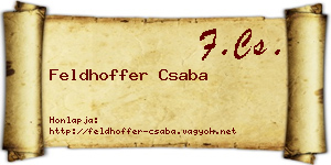 Feldhoffer Csaba névjegykártya