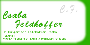 csaba feldhoffer business card